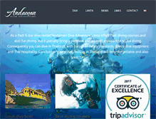 Tablet Screenshot of andamandiveadventure.com